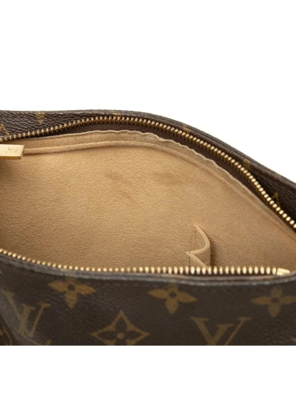 Louis Vuitton Monogram Looping MM Shoulder Bag Brown Leather
